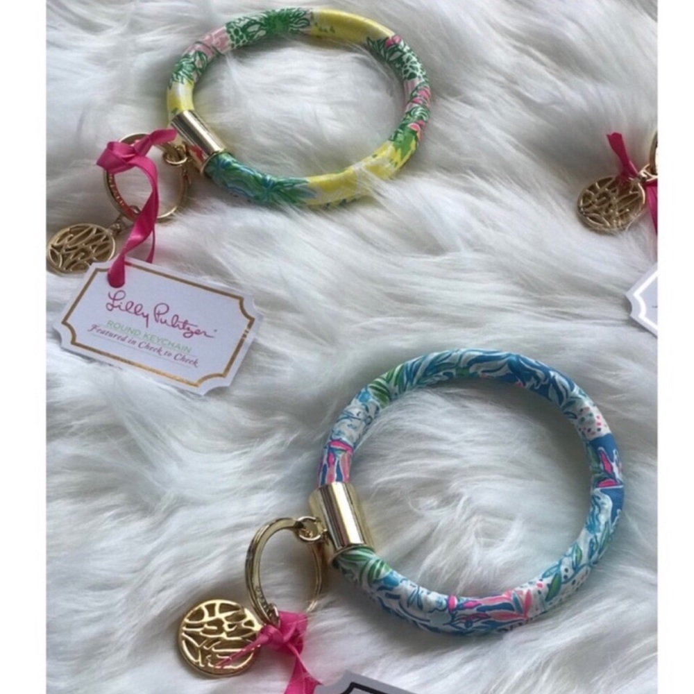 Lilly Pulitzer Round Key Ring Chain (Lion Around)